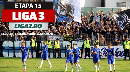 Liga 3, rezultatele ultimei etape a turului | ”FC U” Craiova a încheiat anul en-fanfare. Aerostar Bacău, Unirea Slobozia, Progresul Spartac și Fotbal Comuna Recea sunt celelalte campioane de toamnă
