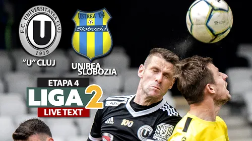 ”U” Cluj trece de Unirea Slobozia, însă nu fără emoții și obține primul succes acasă în acest sezon. Costel Enache debutează cu victorie pe Cluj Arena