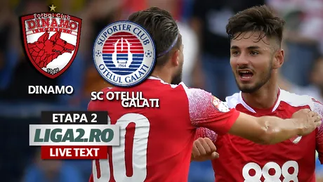 Dinamo – SC Oțelul se joacă ACUM. S-a marcat la Clinceni direct din lovitură liberă