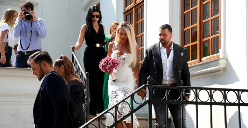 Bianca Drăgușanu s-a măritat în mare secret cu Alex Bodi! Blondina a strălucit într-o rochie super-decoltată