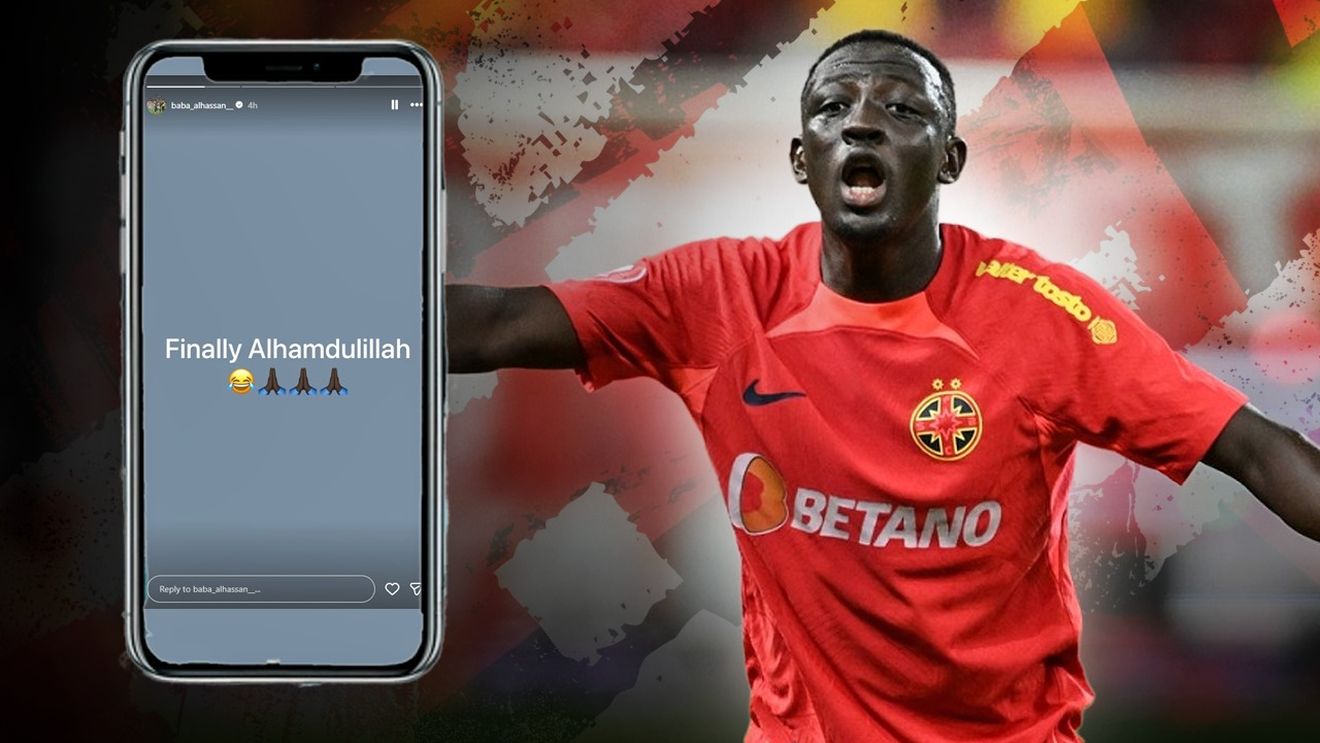 Baba Alhassan a explicat pentru ProSport postarea care i-a înfuriat pe mulți fani după plecarea sa chiar înaintea derby-ului cu Dinamo: „Știi cum e la FCSB...”