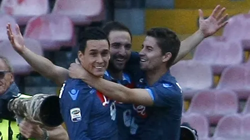 Napoli se impune în derby-ul cu AS Roma. Higuain și Callejon au marcat golurile victoriei