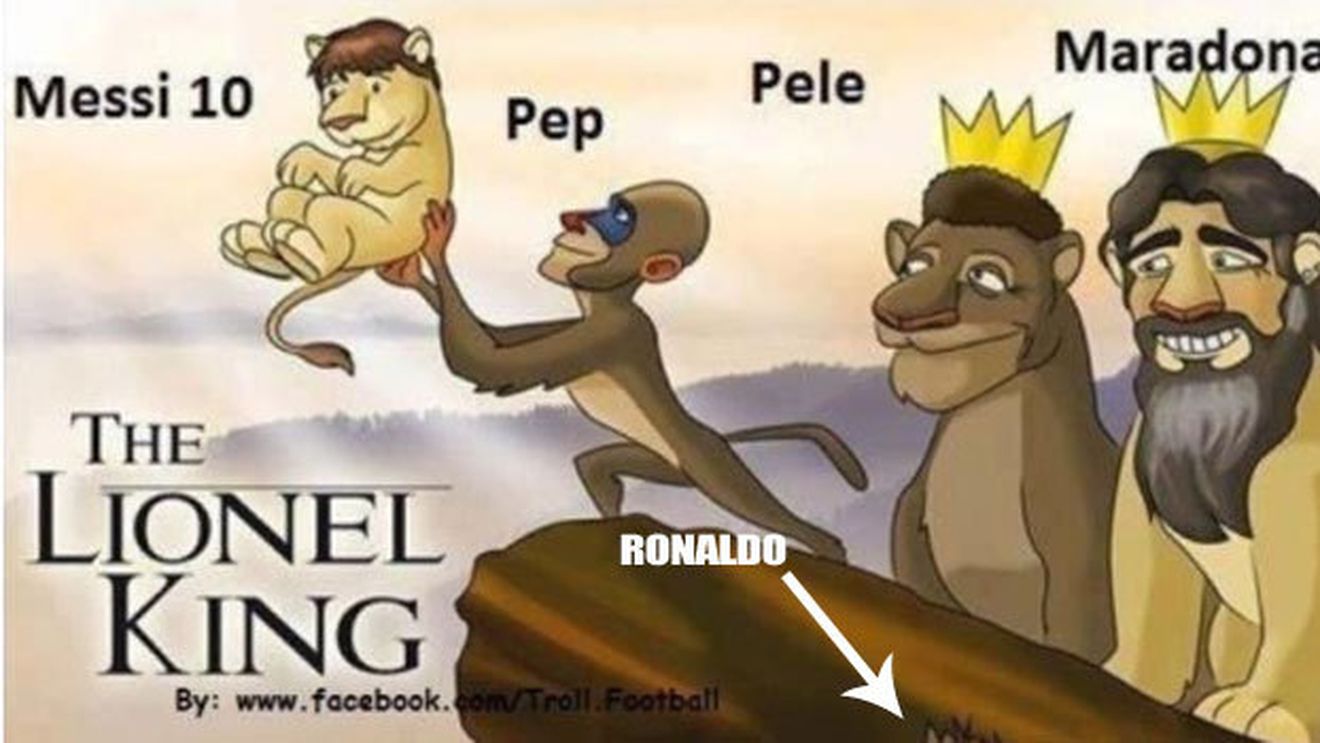 FOTO Cum se distrează fanii pe seama lui CR7!** De unde îl privește Ronaldo pe "The LIONEL King"