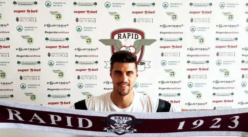 Drăghia s-a întors la Rapid! A apărat poarta giuleștenilor în fața celor de la Legia Varșovia și acum a semnat pentru trei ani