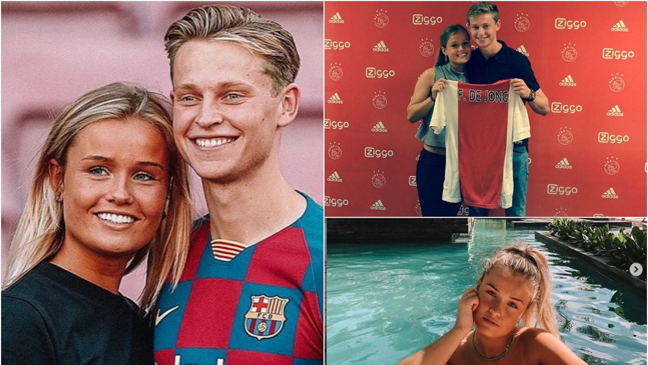 S-au cunoscut în liceu, acum se mută împreună în Barcelona. Frenkie de Jong și-a chemat iubita pe gazonul de pe Nou Camp la prezentarea oficială | GALERIE FOTO


