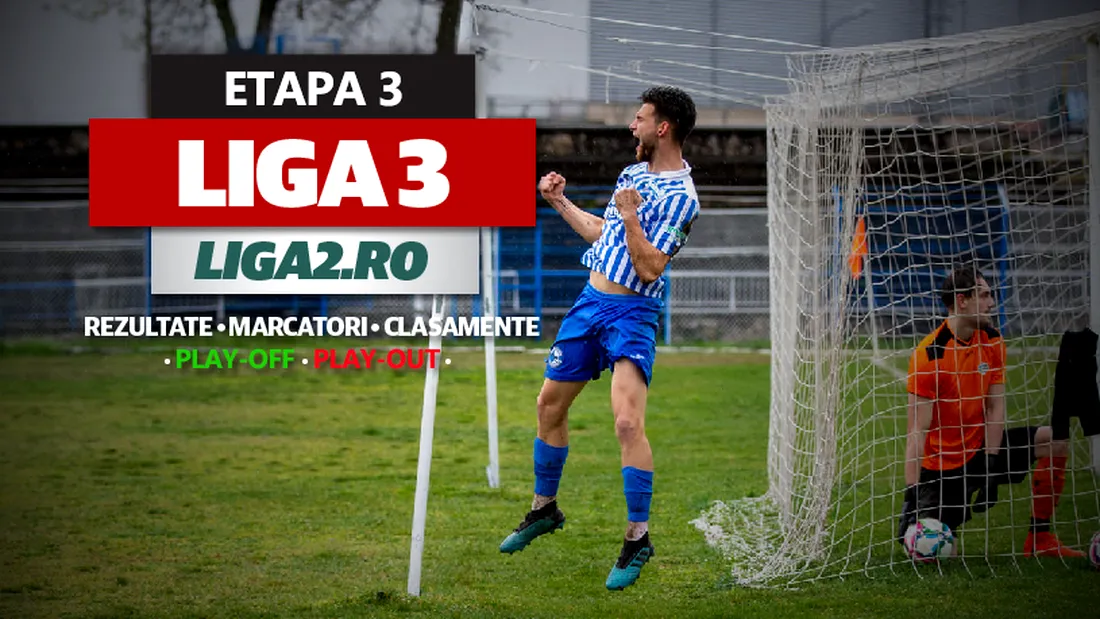 Liga 3, rezultate etapa 3 play-off și play-out | Progresul Spartac pierde primul meci din acest sezon, CS Hunedoara nu câștigă la Ungheni. CS Afumați e învinsă de Farul 2. FCSB 2 a umilit Dinamo 2