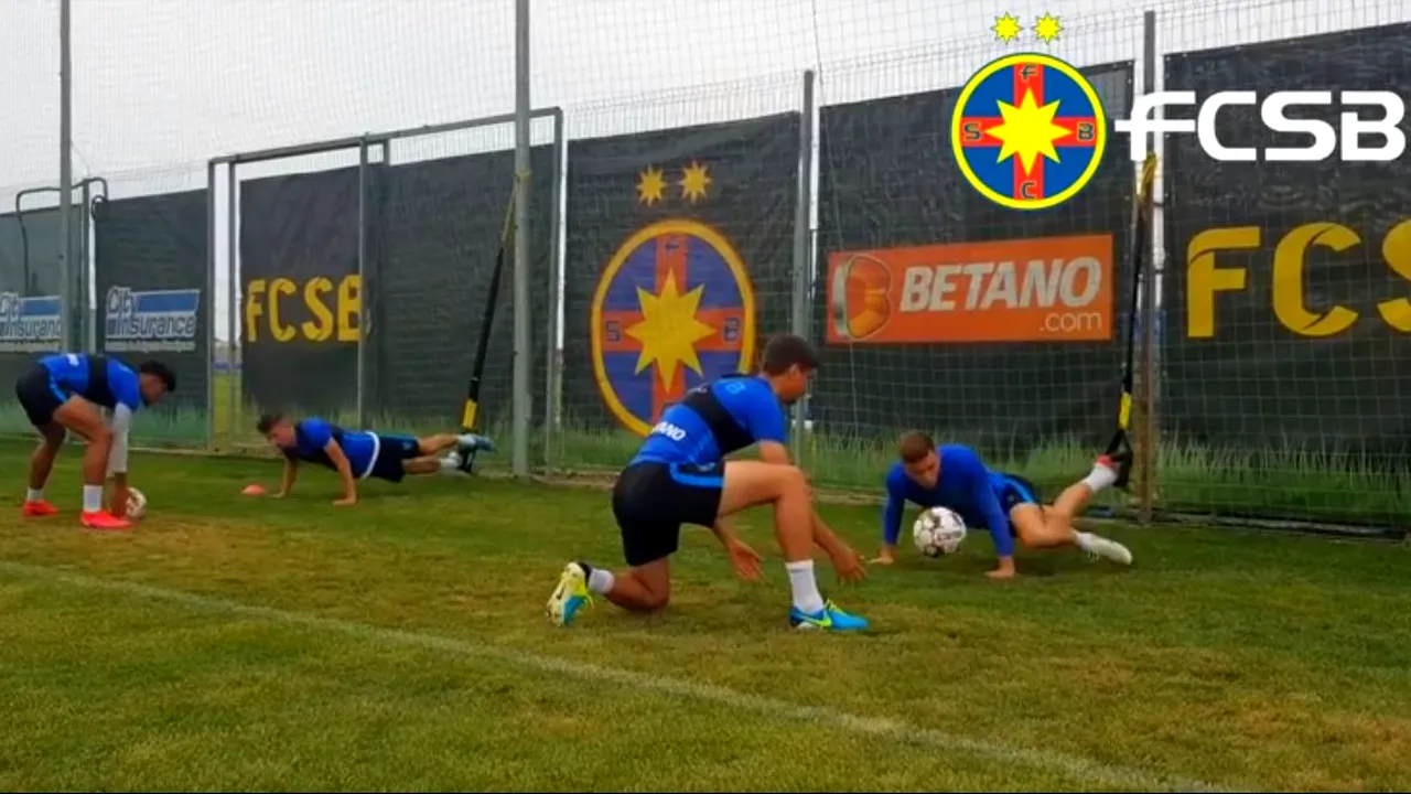 FCSB, în linie dreaptă! Cum se antrenează roș-albaștrii pe timp de pandemie | VIDEO