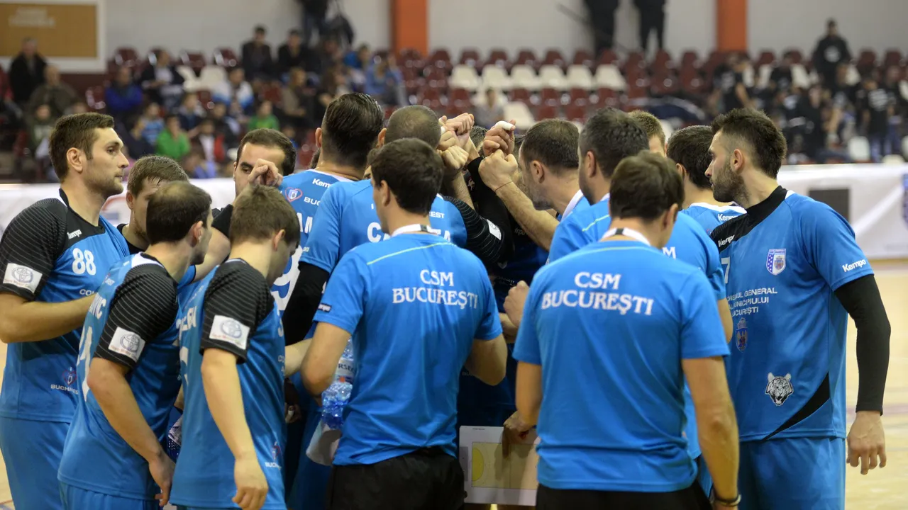 CSM București, victorie uriașă la Turda. Formația din Capitală mai are nevoie de un succes pentru o calificare în finala Ligii Naționale de handbal masculin, neașteptată la începutul sezonului