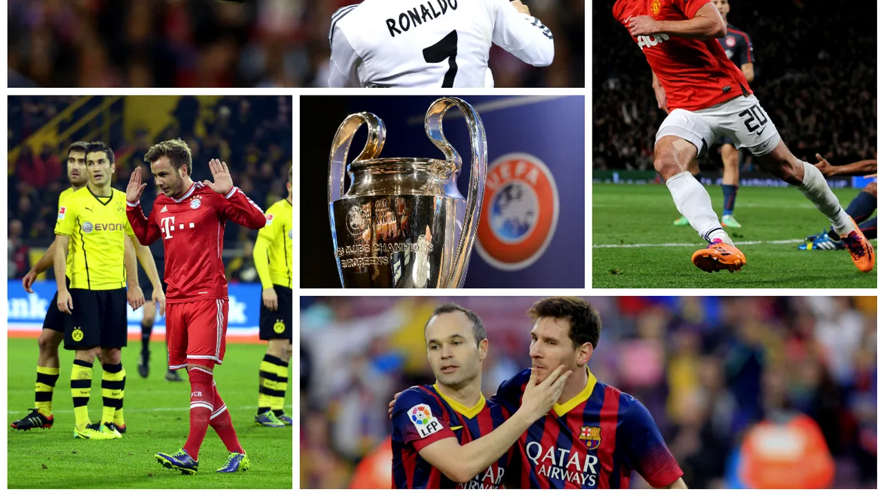 Liga tuturor posibilităților. Sferturile Champions League: BarÃ§a - Atletico Madrid, Real Madrid - Dortmund, PSG - Chelsea, Man. United - Bayern