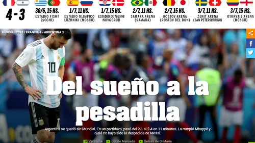 Ce scrie presa din Argentina după eliminarea de la Campionatul Mondial! Concluzia dură: „E finalul unei generații care s-a înecat!”. Messi, subiectul principal al jurnaliștilor