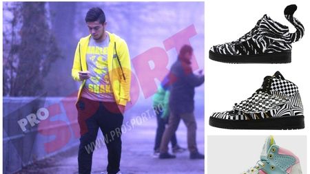 FOTO Zebre, aripi și palmieri. Ce mai poate purta Gabi Iancu din colecția "ursuleților" adidas de 200 de dolari perechea