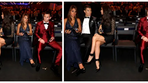 FOTO Cele mai amuzante imagini după gala Balonului de Aur! Cum i-a „furat”  Ronaldo prietena lui Messi