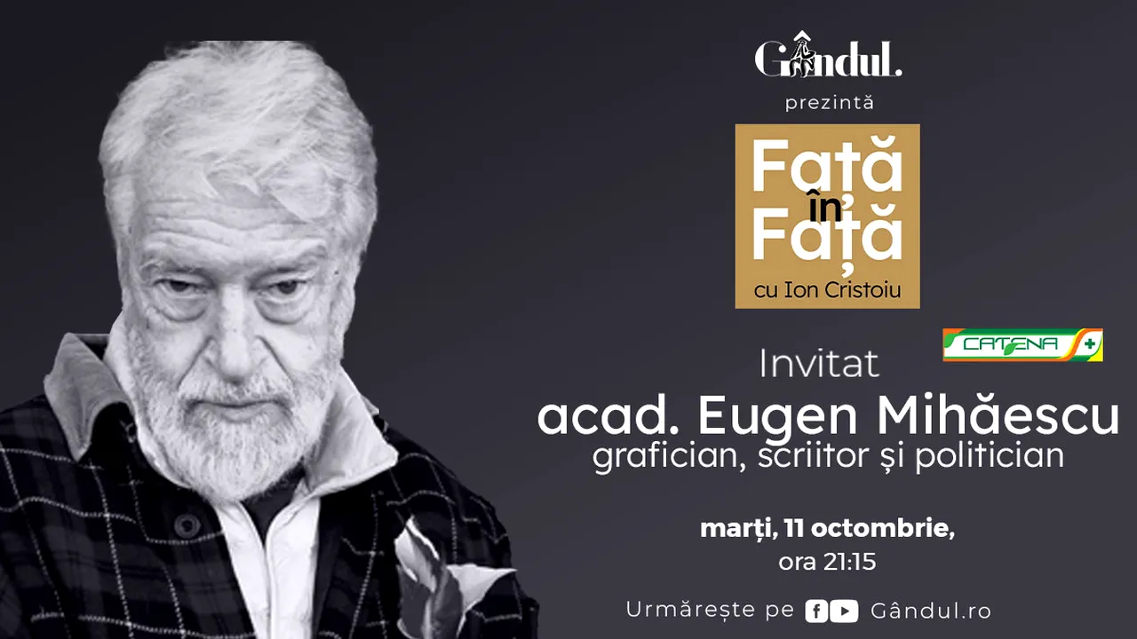 ‘’Față în față cu Ion Cristoiu’’ începe marți, 11 octombrie, de la ora 21.15