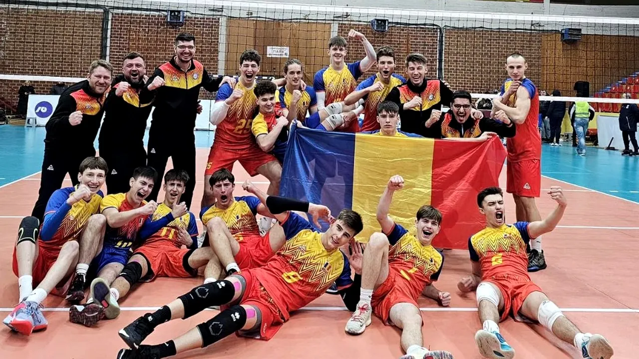 Avem viitor în volei! Naționala Under 18 a României s-a calificat la Europene după o grupă infernală în Macedonia de Nord