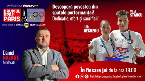 Vlad Stancu, unul dintre cei mai promițători sportivi români ai momentului, este invitatul emisiunii Drumul spre Paris (episodul 3), realizată de jurnalistul Daniel Nazare