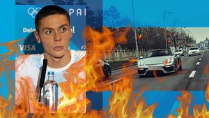 Teroare pentru David Popovici! Un vecin de 70 de ani l-a amenințat că-i dă foc maşinii Porsche şi campionul olimpic a cerut ordin de restricție. EXCLUSIV