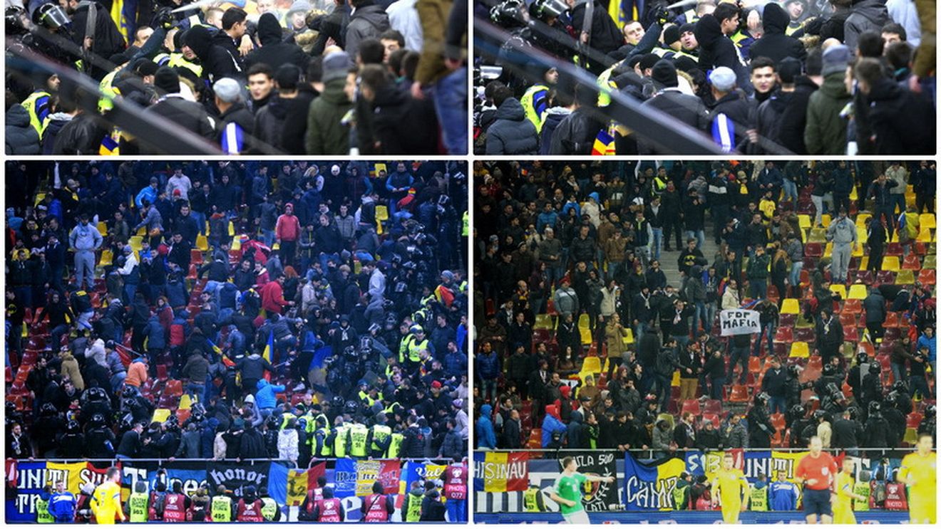 FOTO | FRF le-a interzis fanilor să intre cu mesaje, trei bannere au fost introduse în stadion. Cum s-au răzbunat suporterii pe umilința suferită la meciul cu Ungaria