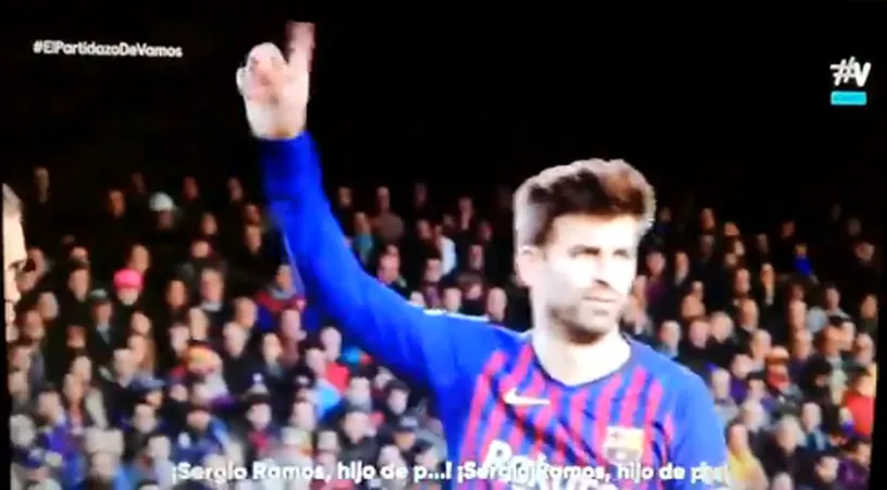 FOTO | Momentul în care Pique a demonstrat că este un fotbalist mare! Fundașul i-a înfruntat pe fanii Barcelonei pentru Sergio Ramos: gestul surprins de camerele TV