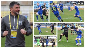 Unirea Slobozia a surclasat Corvinul în meciul departajării lor și începe play-off-ul cu prima șansă la promovare. Adrian Mihalcea: ”Am reușit, surprinzător și pentru mine, să marcăm trei goluri”