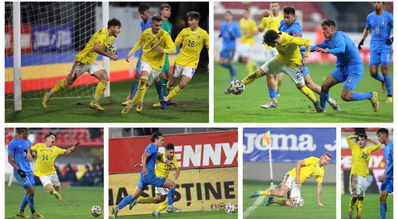 Ceva mai bine în fața ”azzurinilor”! România U20, cu trei jucători din Liga 2 titulari, a cedat la limită în fața Italiei, la Arad