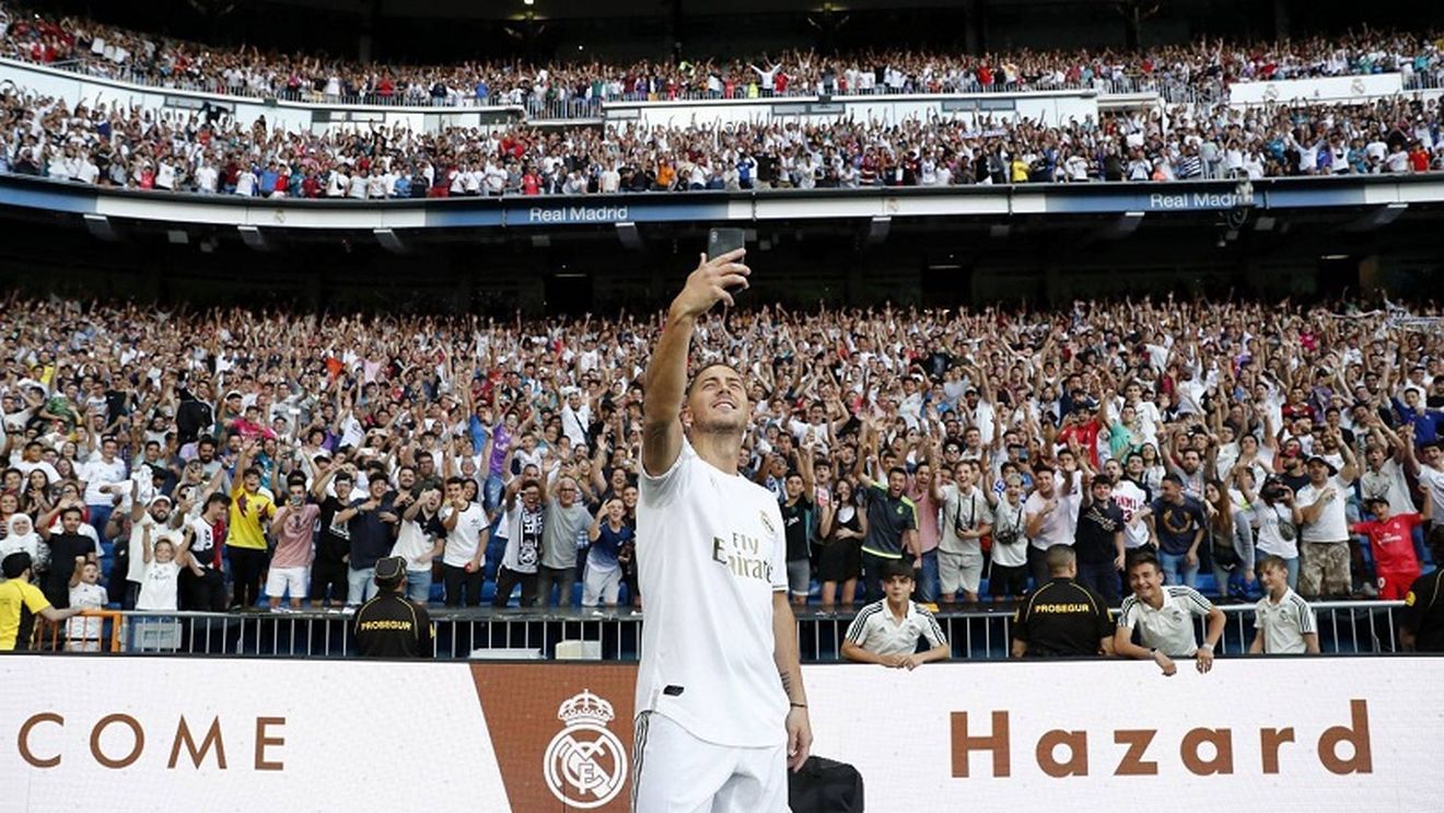 Incredibil! Real Madrid l-a adus pe Hazard, dar fanii vor un alt fotbalist. VIDEO | Ce au putut să strige în timpul prezentării belgianului