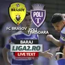 FC Brașov – Poli Timișoara se joacă ACUM. Primă repriză modestă pe Tineretului. Una dintre aceste echipe retrogradează astăzi în Liga 3