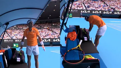 Bătăi de cap pentru Rafael Nadal în turul I la Australian Open! Cine l-a sabotat pe campionul en-titre: „Mi-a luat racheta!” VIDEO