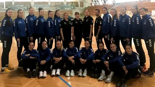 Lotul naționalei de handbal pentru Festivalul Olimpic al Tineretului European de la Baku. La ultima ediție, România a câștigat medalia de argint