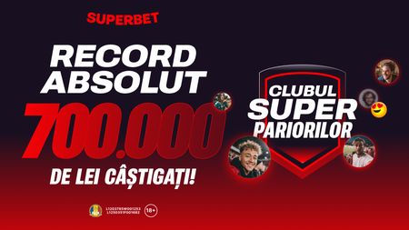 ADVERTORIAL. Record absolut în Clubul SuperPariorilor: 700.000 de lei în luna februarie!