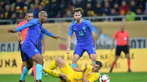 Umiliți în duelul repetenților. Olanda, o altă națională care vede mondialul la TV, ne învinge cu 3-0 pe teren propriu 