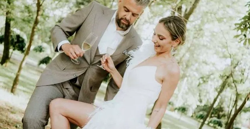 Roxana Ionescu s-a căsătorit religios cu Tinu Vidaicu! A strălucit într-o rochie de mireasă sexy