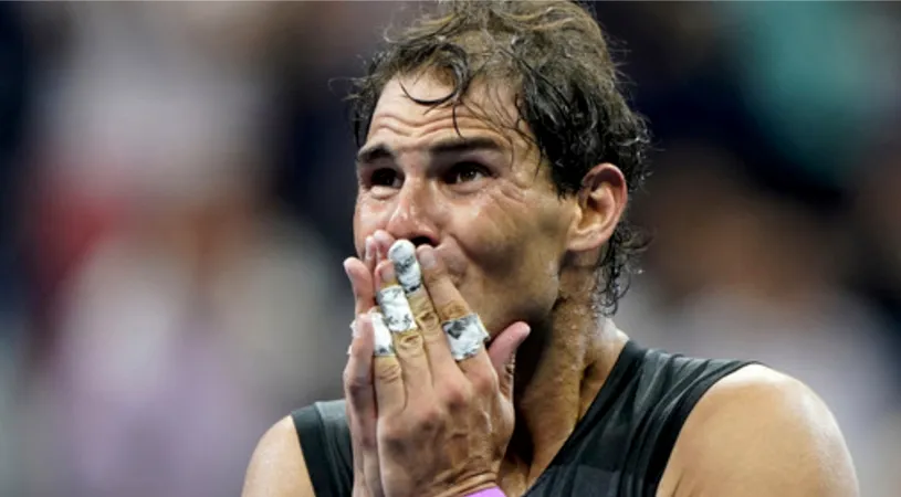 Rafa Nadal, copleșit de emoții după victoria din finala US Open 2019. 