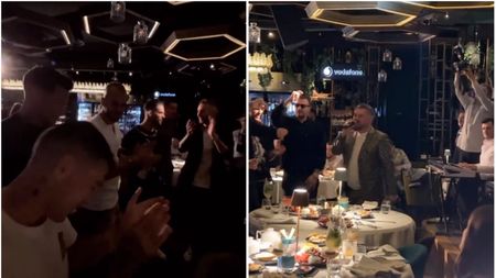 Primele imagini filmate de la petrecerea fotbaliștilor din naționala României, după calificarea la EURO 2024! Ianis Hagi, George Pușcaș și Florin Tănase au fost sufletul distracției: Adi de la Vâlcea le-a cântat „tricolorilor”, care s-au răsfățat cu băuturi rafinate și bucate alese. VIDEO