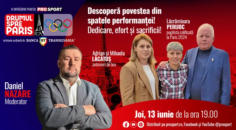 Lăcrămioara Perijoc, pugilista din România calificată la Jocurile Olimpice, invitata emisiunii „Drumul spre Paris” de joi, 13 iunie, de la ora 19:00