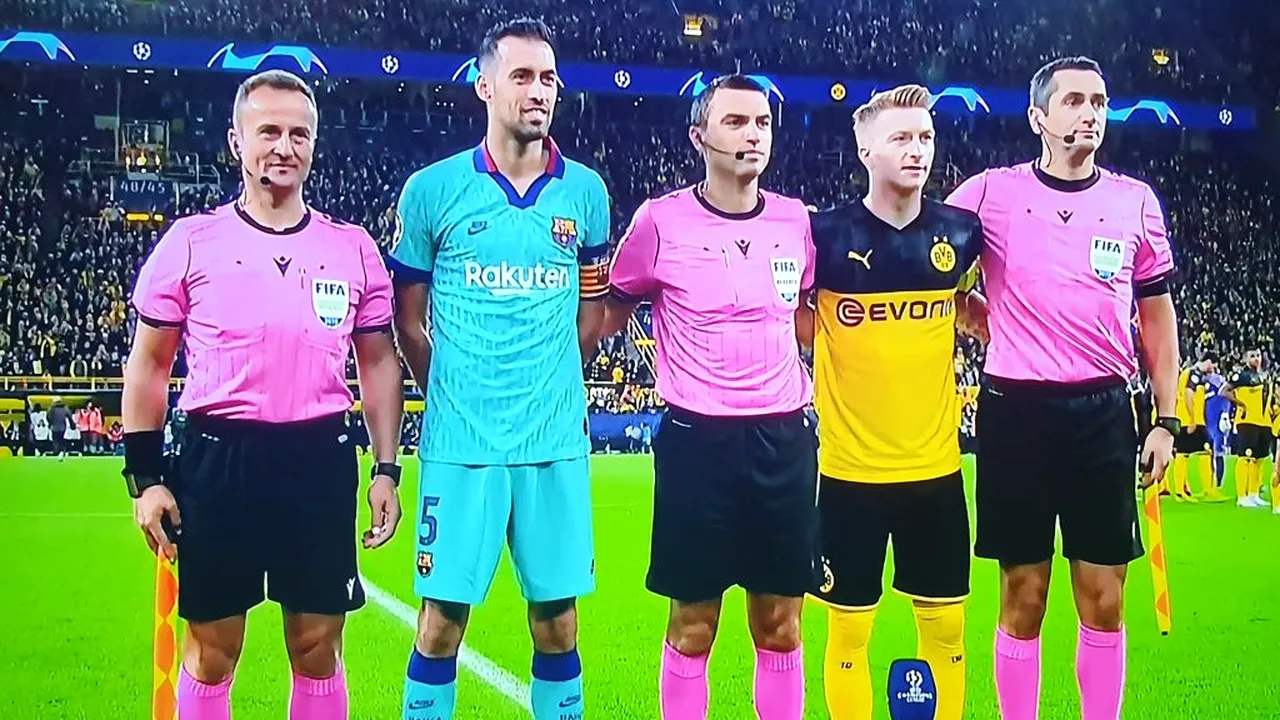 VIDEO A greșit Hațegan la faza penalty-ului lui Reus? Cum a judecat arbitrul român momentul de după ratarea starului lui Dortmund, în meciul cu FC Barcelona