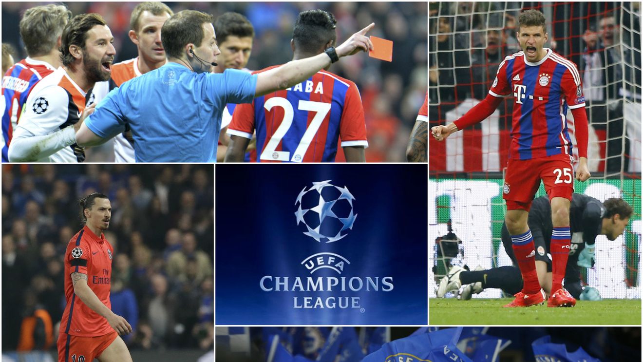 Liga Campionilor | Brazilienii Thiago Silva și David Luiz l-au eliminat pe Mourinho: Chelsea - PSG 2-2. Bayern, calificată în sferturi după ce a umilit echipa lui Lucescu: Bayern - Șahtior 7-0