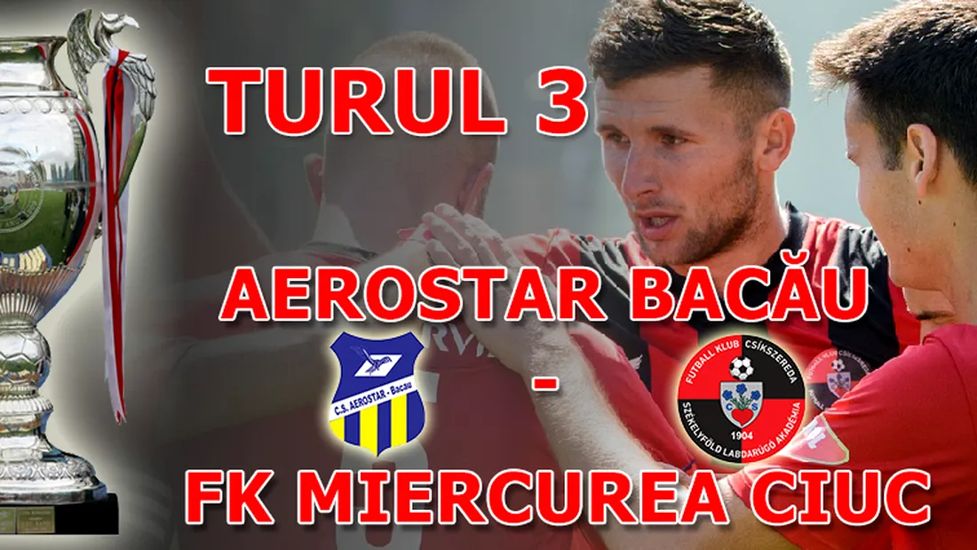 Turul 3 Cupa României | FK Miercurea Ciuc, ultima echipă calificată în faza următoare! Aerostar Bacău, un adversar mult prea ușor pentru formația de Liga 2