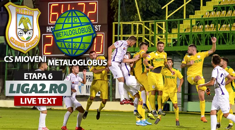 Au ratat șansa să urce pe primul loc!** CS Mioveni și Metaloglobus au terminat la egalitate un meci cu garda jos. Ovidiu Herea a fost, bineînțeles, printre marcatori