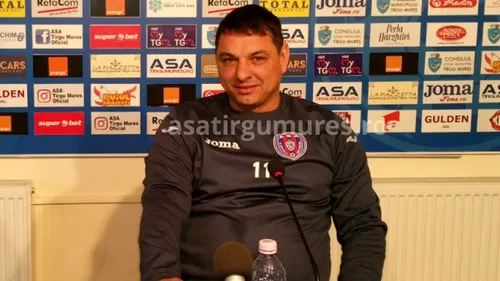 Ganea, debut cu punct pe banca echipei ASA Târgu Mureș. 