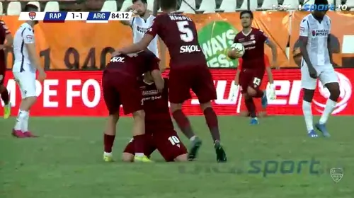Rapid înscrie spectaculos în meciul cu FC Argeș! Marian Drăghiceanu reușește primul gol al giuleștenilor de la reluarea campionatului | FOTO & VIDEO