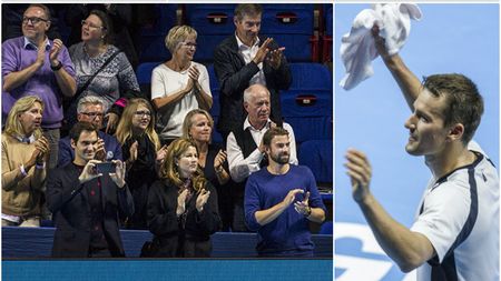 FOTO REPORTAJ | Când 'cel mai mare al tuturor timpurilor'' ți-e cel mai bun prieten: Marco s-a retras, iar Roger a fost fan, pentru o zi. Momente emoționante pentru Chiudinelli, care a spus 'adio, tenis'', la el acasă