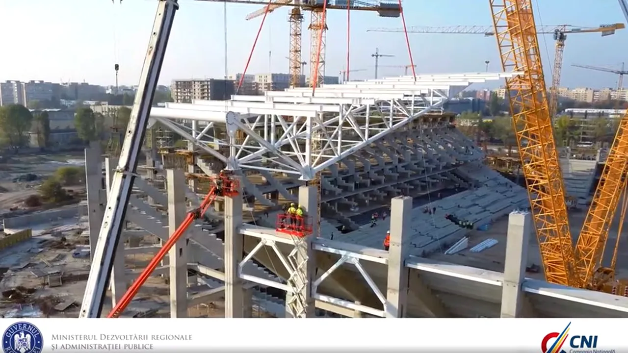 VIDEO | Stadionul Steaua prinde contur! Imagini spectaculoase de pe șantierul din Ghencea
