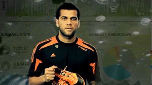 Performanțele lui Dani Alves, măsurate cu un cip plasat în ghete!** Cum le-a scos limba rivalilor de la Real! Și tu poți să-ți măsori forțele cu el