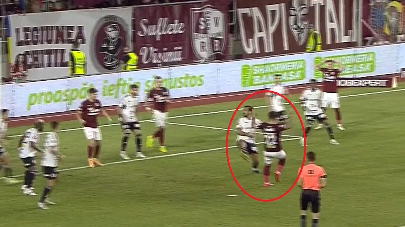 Penalty controversat, într-o etapă plină de scandaluri de arbitraj: imaginile oferite de VAR, absolut inutile! Arbitrul Găman a fluierat un henț, dar pe reluări nu se vede clar infracțiunea
