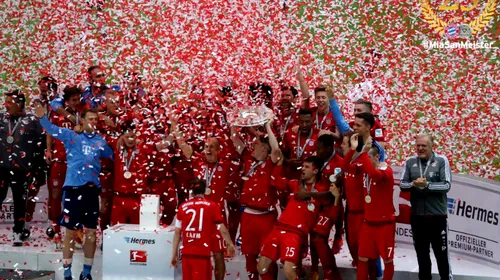 FOTO | Bayern a primit trofeul pentru cel de-al 25-lea titlu din istorie. Jucătorii au sărbătorit cu multă bere. Schweinsteiger a marcat la meciul cu numărul 500 pentru el