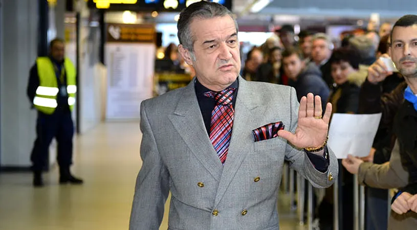 Pantofii lui Gigi Becali au ajuns în Anglia.** Excentricul patron al Stelei a reușit din nou să se facă de râs în Europa