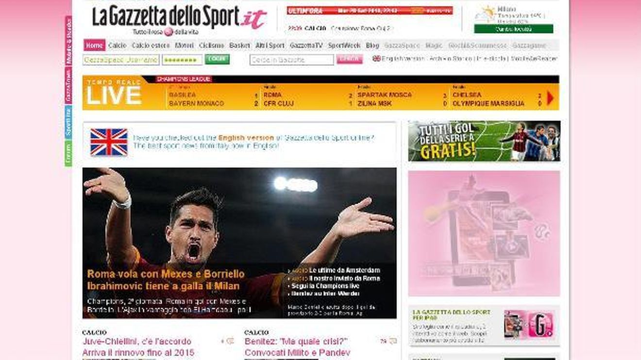 Gazzetta dello Sport: "Roma a suferit mult cu CFR-ul! Trebuie să-i mulțumească sorții"
