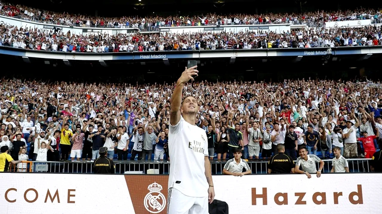 Incredibil! Real Madrid l-a adus pe Hazard, dar fanii vor un alt fotbalist. VIDEO | Ce au putut să strige în timpul prezentării belgianului
