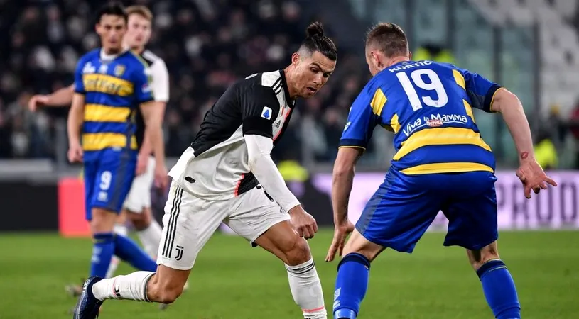 Cristiano Ronaldo nu se mai oprește! Vedeta lui Juventus, pe urmele rivalului Leo Messi după dubla cu Parma