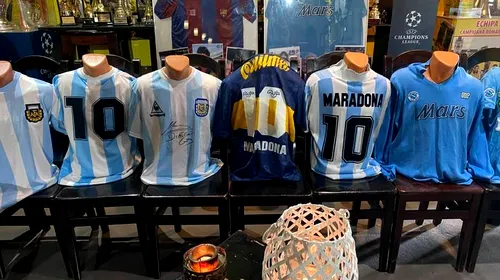 Diego Maradona, omagiat și la Iași! Altar în memoria „Zeului Diego”:  „Diego a murit, Maradona va trăi întotdeauna” | FOTO